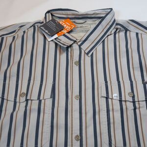 NWT Eddie Bauer Mens Pro Creek Short-Sleeve Camp Shirt 3XL Short Sleeve Pockets